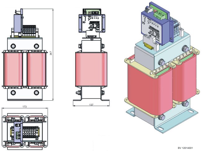 Einphasentrenntransformator mit Einschaltstromstovermeider
