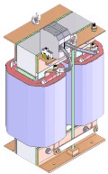 Einphasentransformator mit Khlkanal
