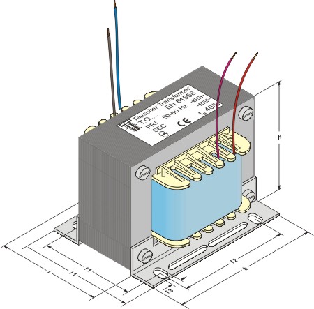 EI-Transformatoren mit freien Drahtenden, magnetische Achse senkrecht