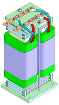 Mittelfrequenztrafo mit Wasserkhlung